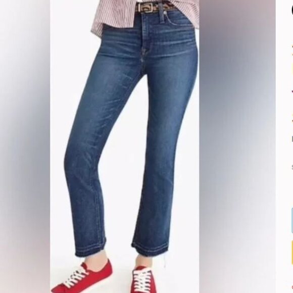 24 🔖 J. Crew Billie Demi Boot Crop Jean Denim J6300 MLA Raw Hem $168 - Picture 4 of 4